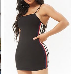 Striped-Trim Bodycon Dress